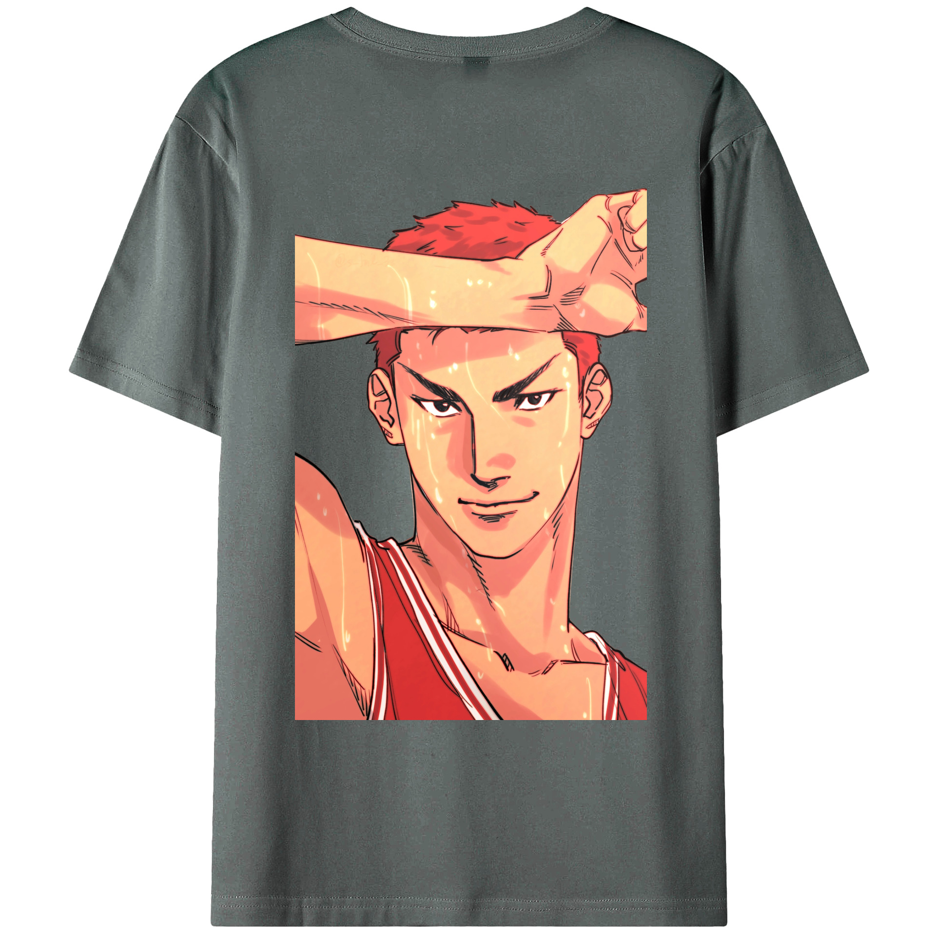 （画像用） SLAM DUNK／スラムダンク 綿100％ メンズ半袖Tシャツ（バックプリント） 通気性